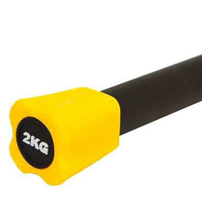 Палка гимнастическая (bodybar) ORIGINAL FITTOOLS 2 кг желтый наконечник