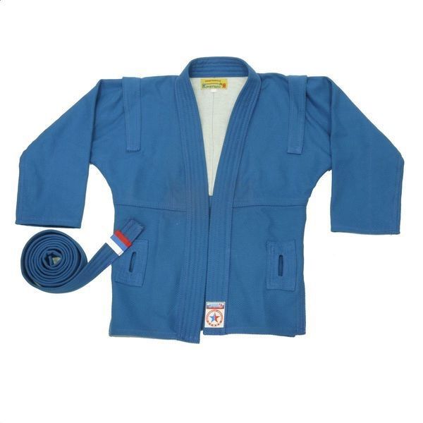 Куртка для самбо с подкладом синяя Крепыш Я