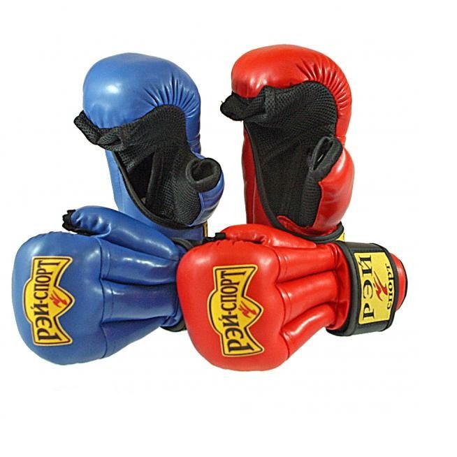 Перчатки для рукопашного боя Рэй Спорт FIGHT-2 р.M синие