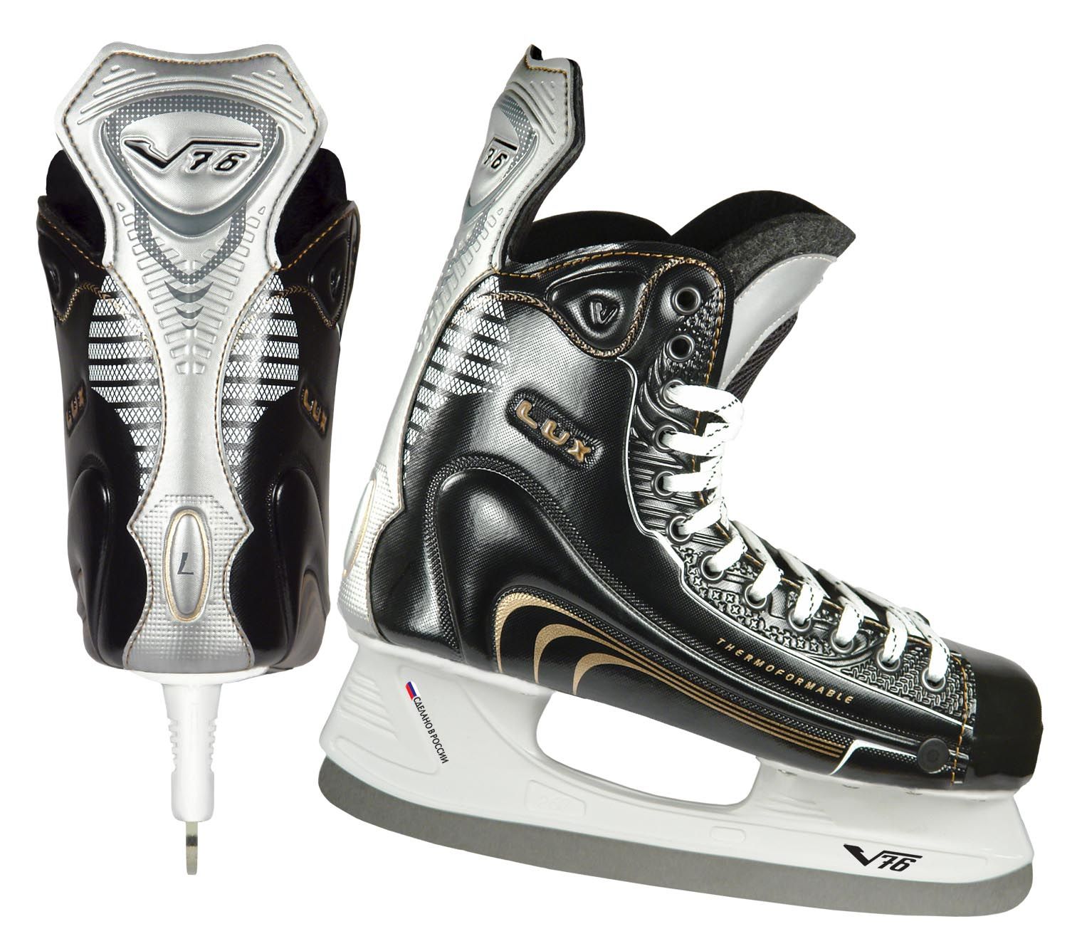 Коньки хоккейные V76 Lux-S термоформуемые