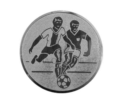 Эмблема металлическая: Футбол мужской (серебро)