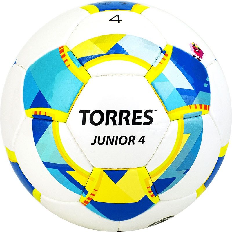 Мяч футбольный  TORRES Junior-4 р.4 ПУ ручная сшивка