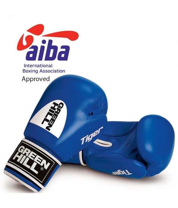 Перчатки боксерские Green Hill "Tiger" AIBA  синие