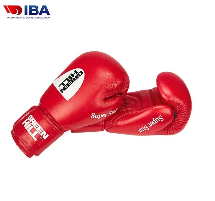 Перчатки боксерские Green Hill "Super Star" IBA красные