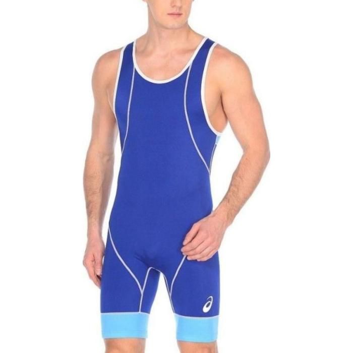 Трико борцовское Asics Wrestling Suit синие