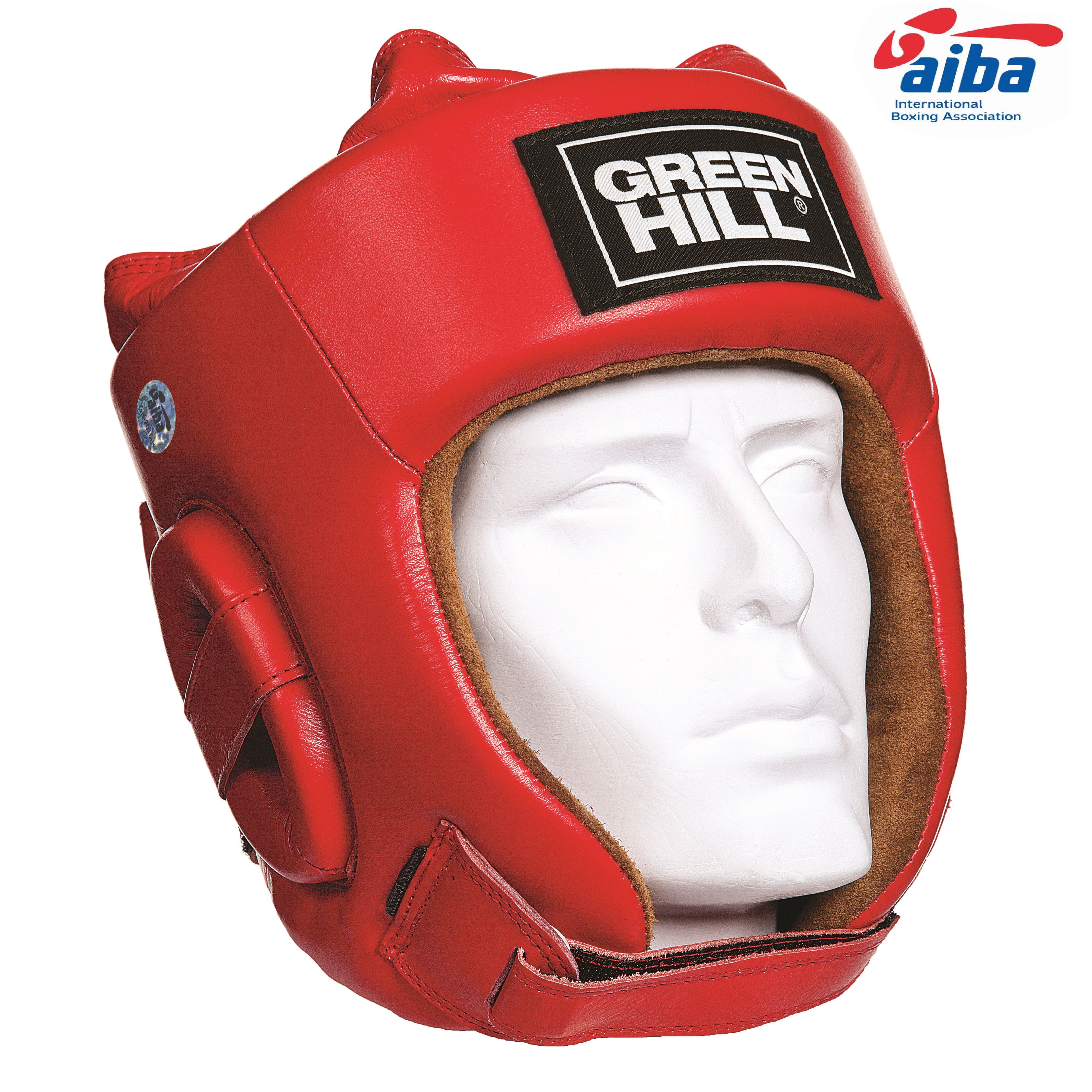 Шлем боксерский Green Hill Five Star AIBA  красный