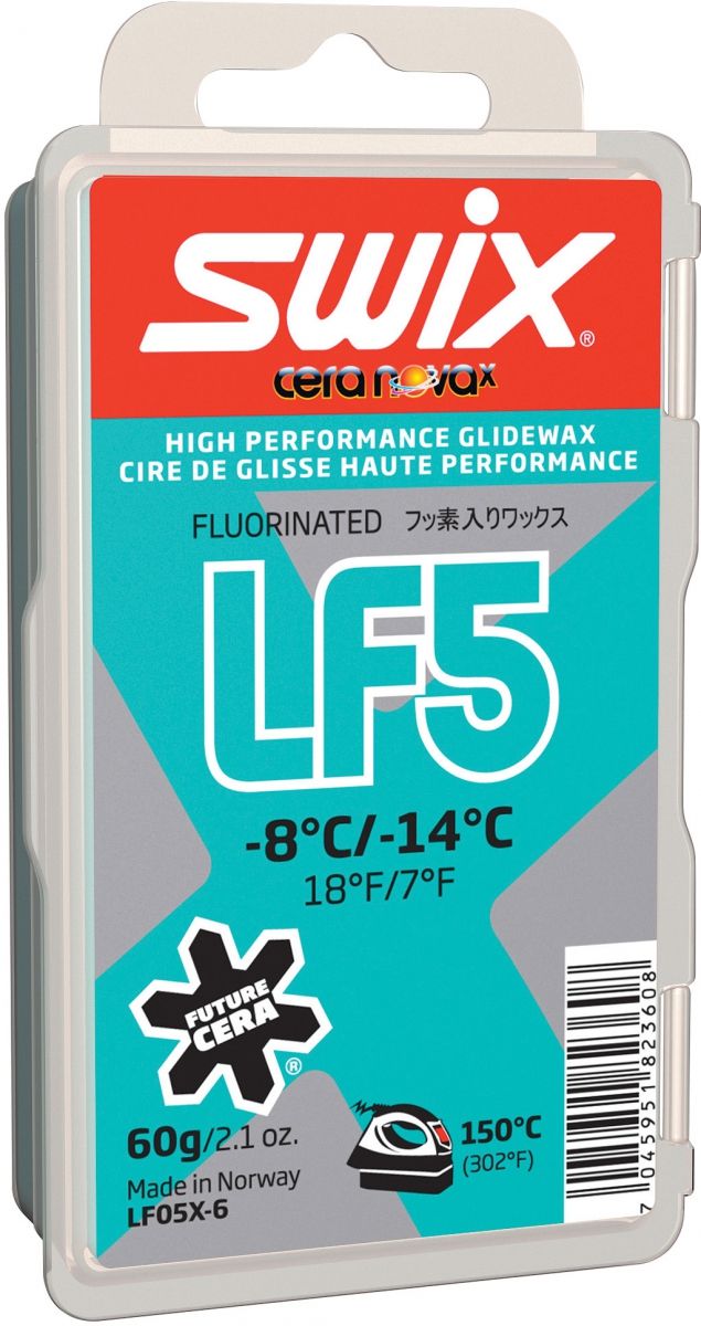 Мазь скольжения SWIX LF5X Turquoise 60г -8C/-14C