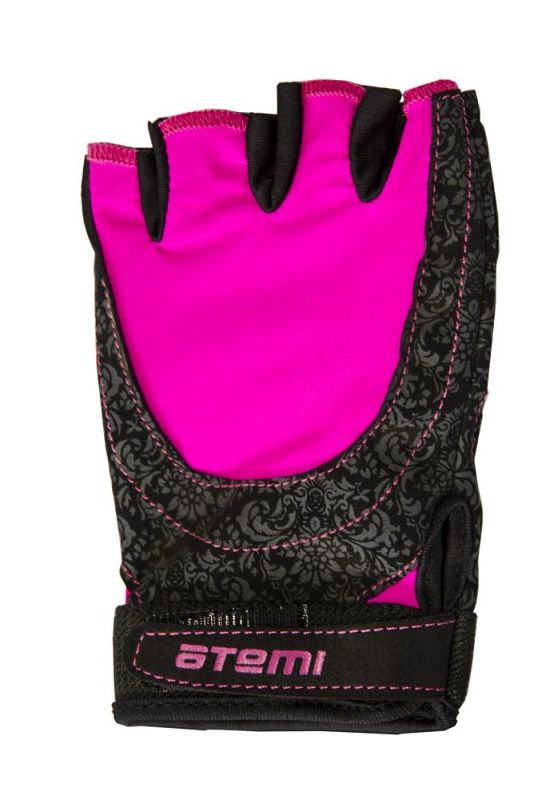 Перчатки спортивные ATEMI AFG-06 черно-розовые