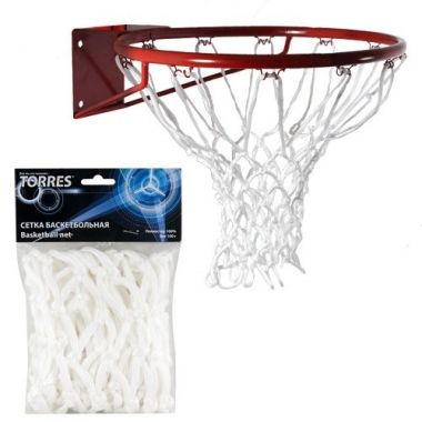 Сетка баскетбольная Torres 4мм белая