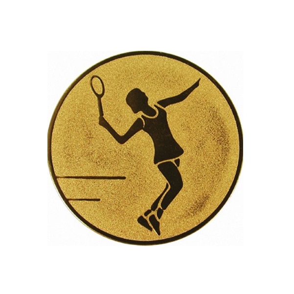 Эмблема металлическая: Теннис большой женский