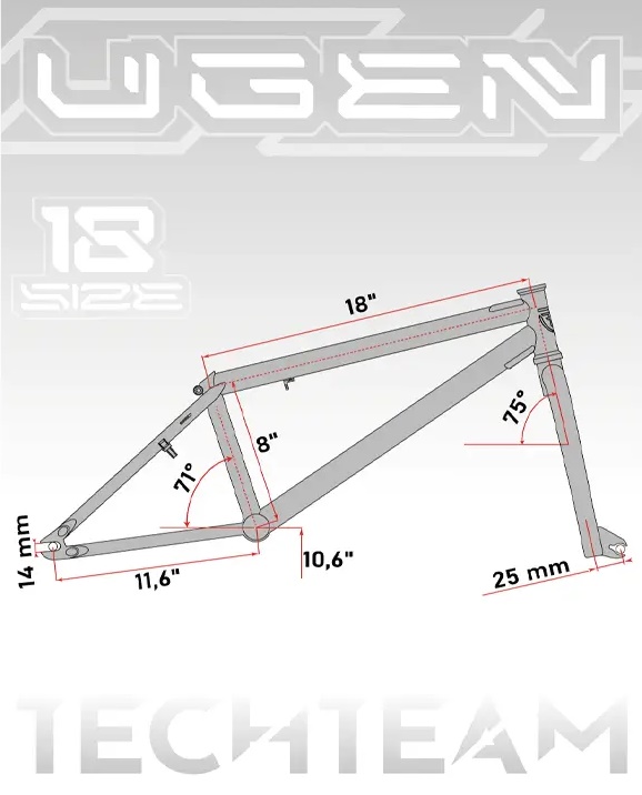 Велосипед Tech Team UGen BMX 18"