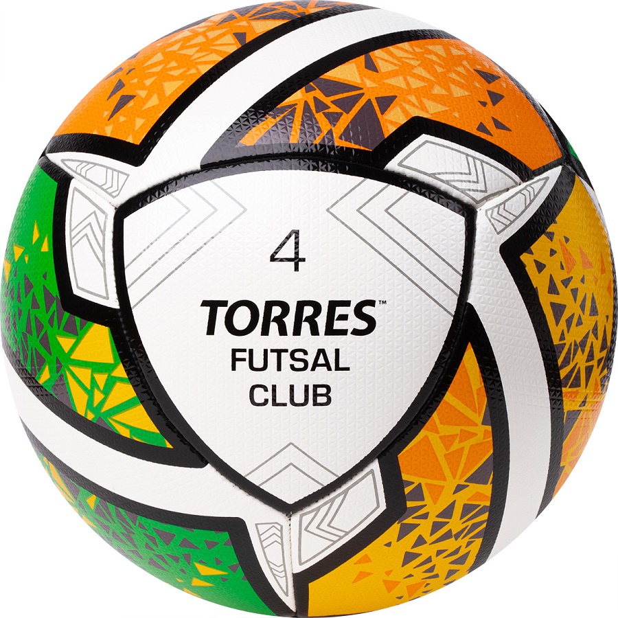 Мяч футбольный TORRES Futsal Club р.4 PU гибридная сшивка