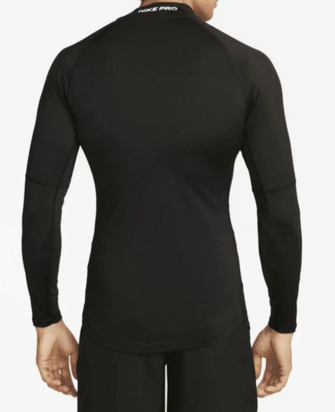 Лонгслив NIKE PRO DRI-FIT TIGHT LS MOCK BLACK/WHITE