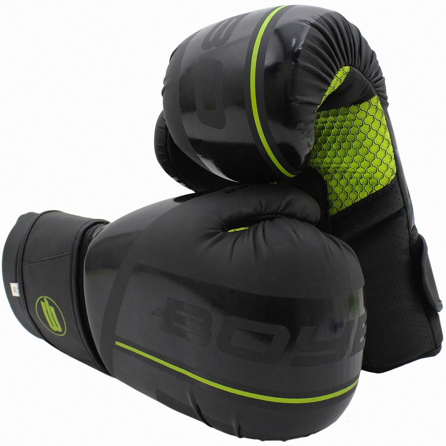Перчатки боксерские BoyBo B-Series BBG400 флекс черный/зеленый