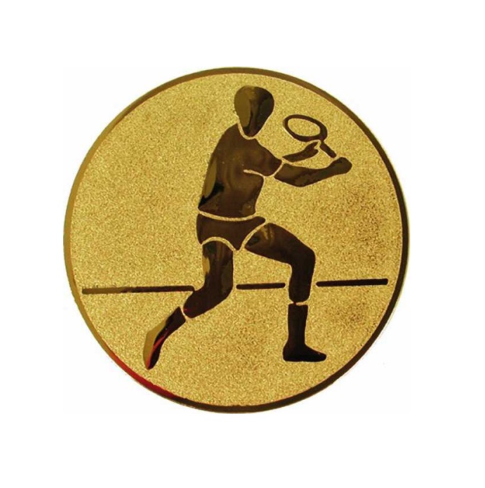 Эмблема металлическая: Теннис большой мужской