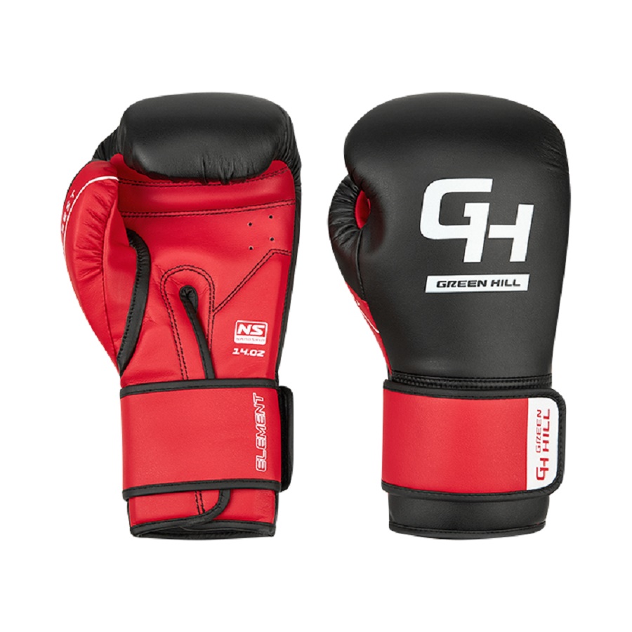 Перчатки боксерсие Green Hill Element MF IF черный/красный