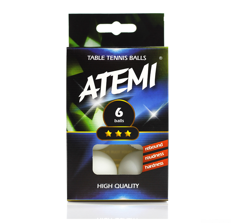 Мяч для настольного тенниса  ATEMI *** 3 звезды