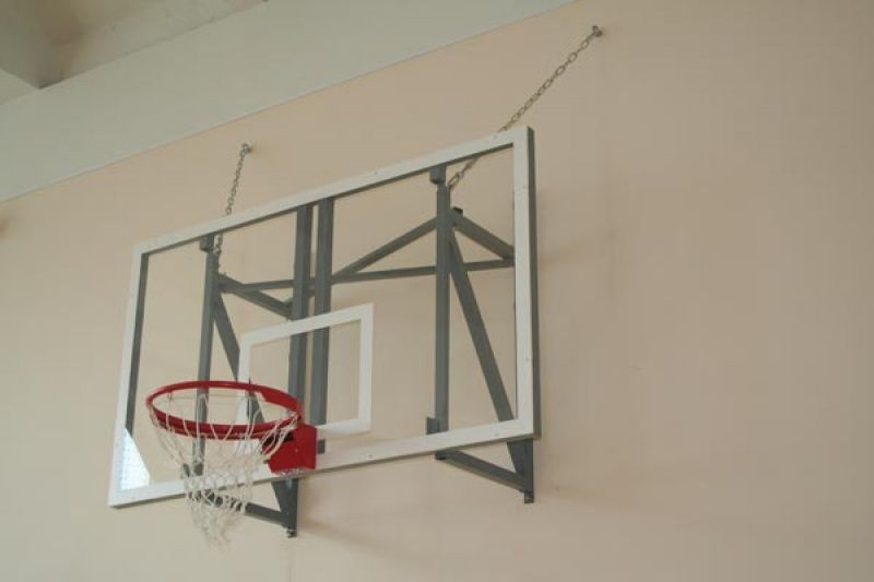 Щит баскетбольный ШАРС тренировочный оргстекло 10мм 120х90см в комплекте с фермой