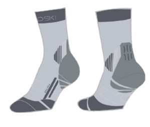 Носки NORDSKI RUN ALL YEAR BLACK/GREY