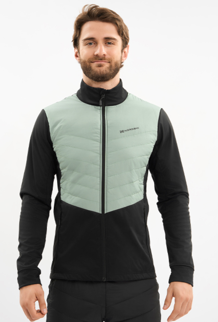Куртка лыжная тренировочная NORDSKI HYBRID PRO BLACK/MINT
