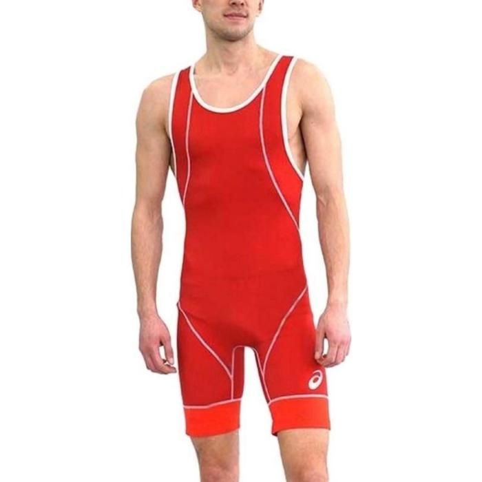 Трико борцовское Asics Wrestling Suit красное