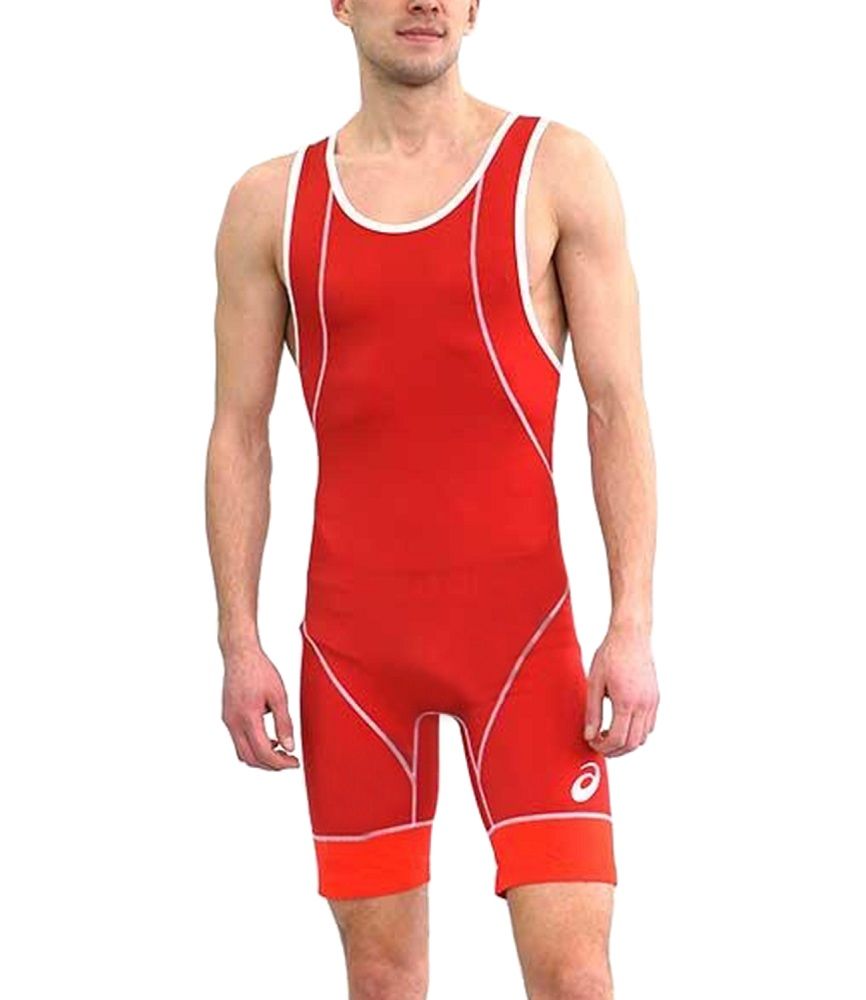 Трико борцовское Asics Wrestling Single красное