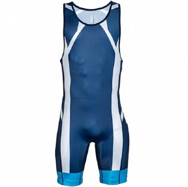 Трико борцовское Asics Wrestling Suit синее