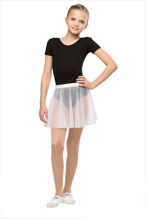 Юбочка для танцев  белая шифон на резинке Саликс